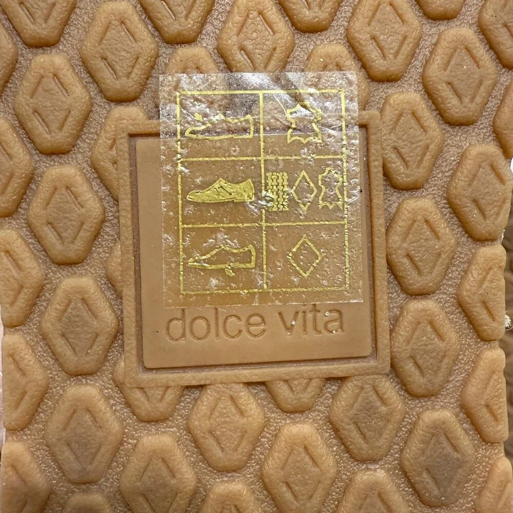 Dolce Vita Jhenee Leather Perforated Chunky Chain Espadrille Perf Women's sz 8.5 - Picture 11 of 11